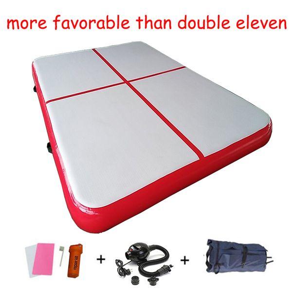 

3x2x20 inflatable air track mat gymnastics tumbling mat airtrack with air pump training yoga cheerleading mattress for home use