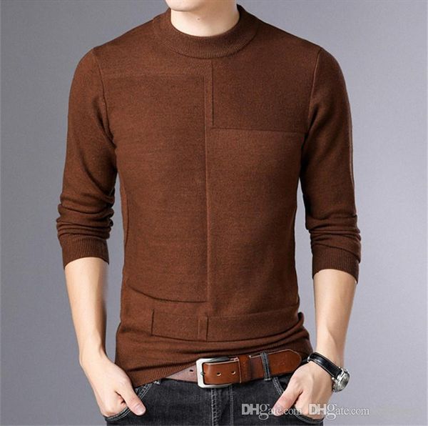 

designer men sweaters patchwork color long sleeve o neck men sweaters slim autumn fashion male pullovers, White;black