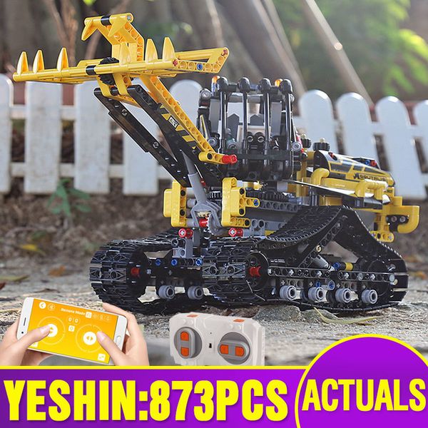 

motor function rc loader compatible with legoing 42094 motorized tracked loader set rc technic toys kids building blocks blocks