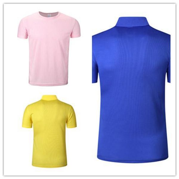 

men polo or women long shirt classic silk fiber short sleeve uniform t-shirt tde-57, Black