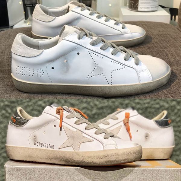 

2019 new brand multicolor heel golden uper tar goo e neaker men women cla ic white do old dirty hoe ca ual hoe 35 45, White;red