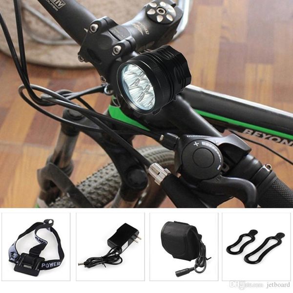 

7 led велоспорт лампы передних 3 режимы 10500lm фара с литиевой батареей - сша ес plug