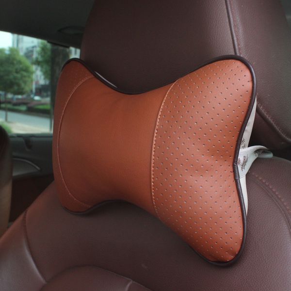 

2019 подушки на шею автомобиля подушка сиденья мягкая искусственная кожа подушка для большинства автомобилей волоконно-заполненная волокна у