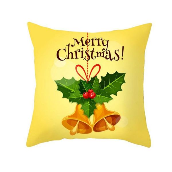 

45x45cm merry christmas pillow case happy new year snowfleke bow bell pillowcases decorative pillows christmas pillow cover without pillow