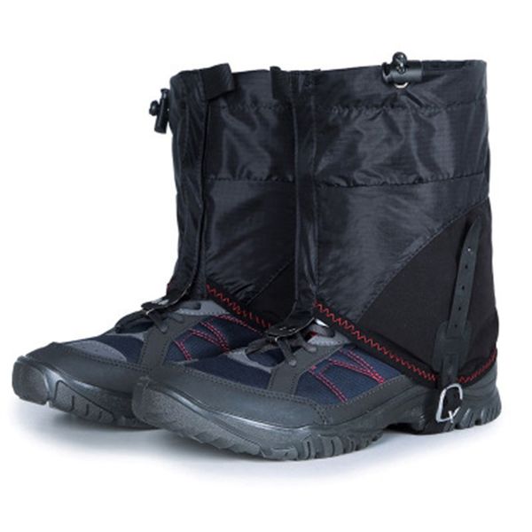 

legging gaiter leg cover waterproof sandproof leg protector snow windproof camping hiking boots shoes covers, Black