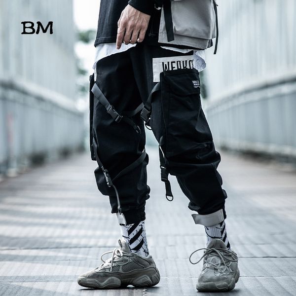 

hip hop techwear pants streetwear harem pants male exo korean fashions black joggers 2019 camouflage tactical mens baggy