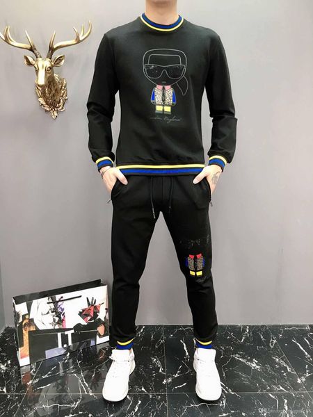 

mens luxury tracksuit maserati sportwear spring autumn long sleeves casual jackets with casual jogger pants homme sweat suits -3xl, Gray