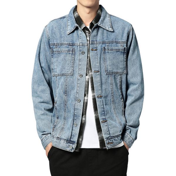 

men denim jacket clothes bomber clothing streetwear coats jeans jackets fashions hip hop vintage motorcycle autumn 2020, Black;brown