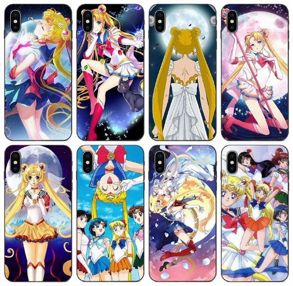 

tongtrade] soldier sailor moon cute anime case for iphone 11 pro max x xs 8 7 6s 6 5s 5 samsung a70s a730 huawei p30 htc one e9 plus case