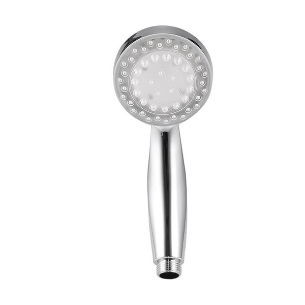 

romantic automatic magic 7 color 5 led lights handing rainfall shower head single round head rc-9816 for water bath bathroom