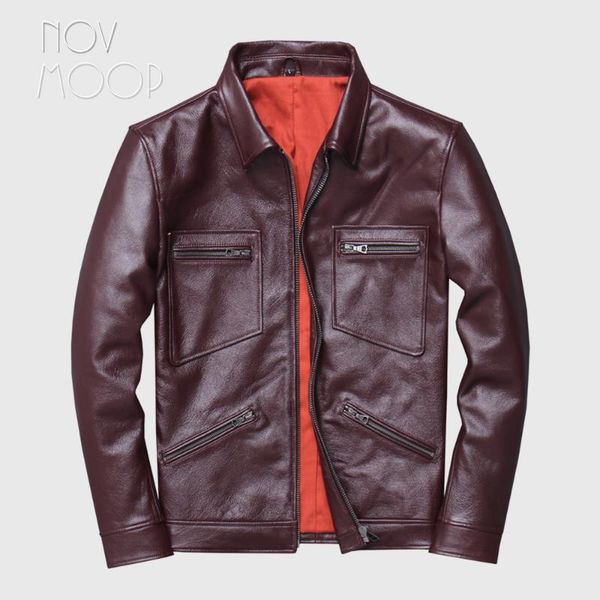 jaqueta couro vermelha