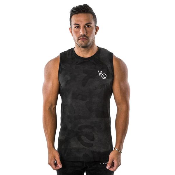 

new men bodybuilding tank camouflage sleeveless shirt boy gyms fitness workout singlet sling vest summer, White;black