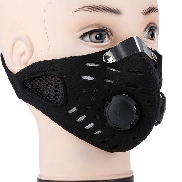 

1pc black anti-pollution cycling face mask mouth-muffle with activated charcoal filter anti-dust half face mask