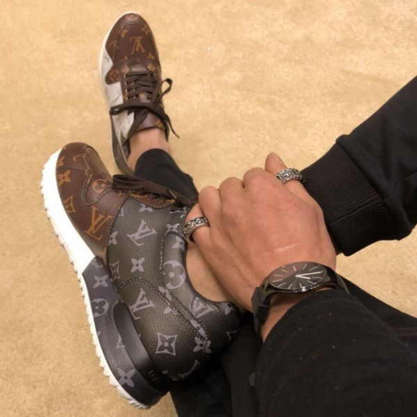 

autumn winter fashion men shoes sneakers chaussures pour hommes with origin box mens shoes fashion drop ship, Black