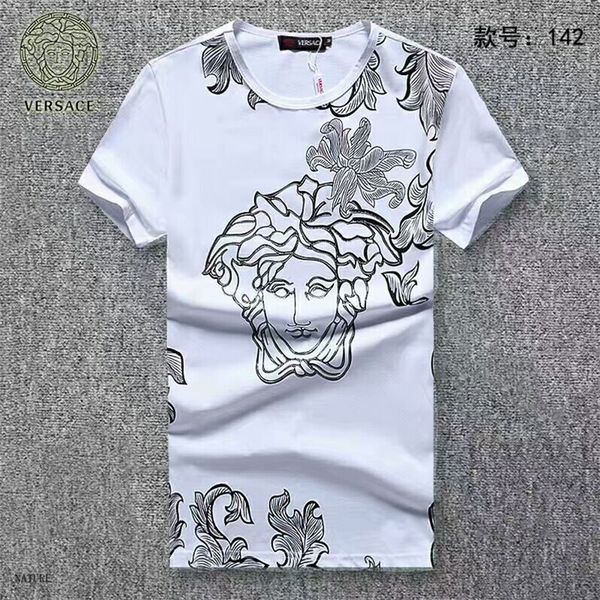 

мужские дизайнерские футболки роскошные рубашки модные новые летние рубашки с коротким рукавом экипаж шеи бренд рубашки для мужчин лицо печа, White;black