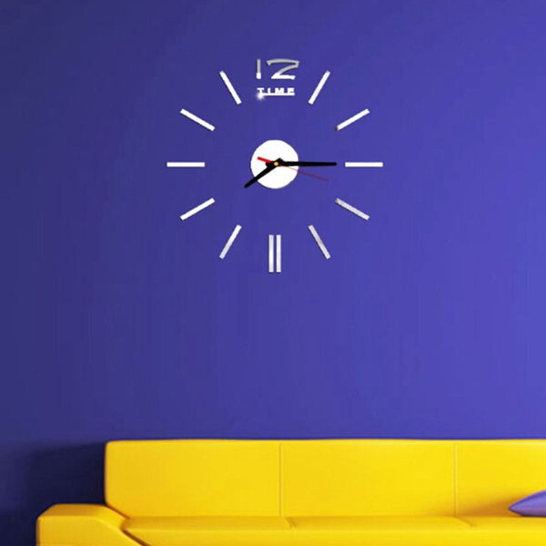 

modern 3d wall quartz clock pointer mirror diy sticker home office l decor