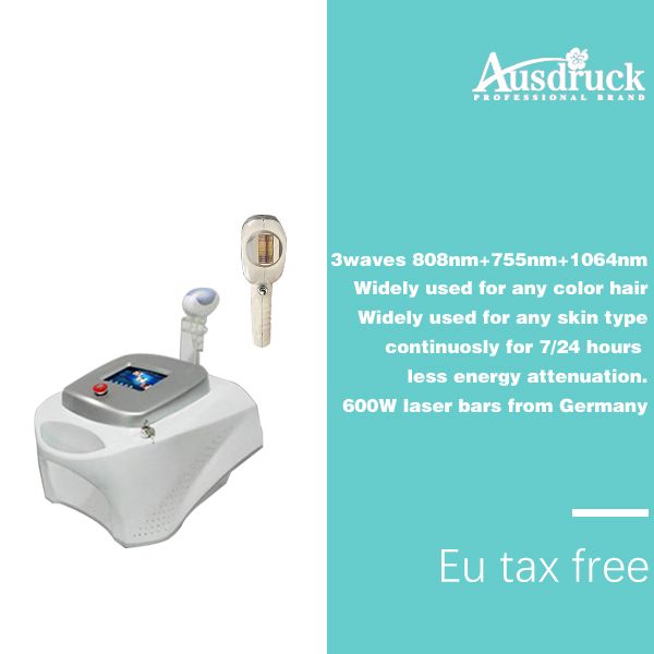 Nuova tecnologia DHL tax free UK shipping Depilacion Laser Diodo 755 808 1064 / Medical Laser 808 per la depilazione dei capelli bianchi con barre tedesche