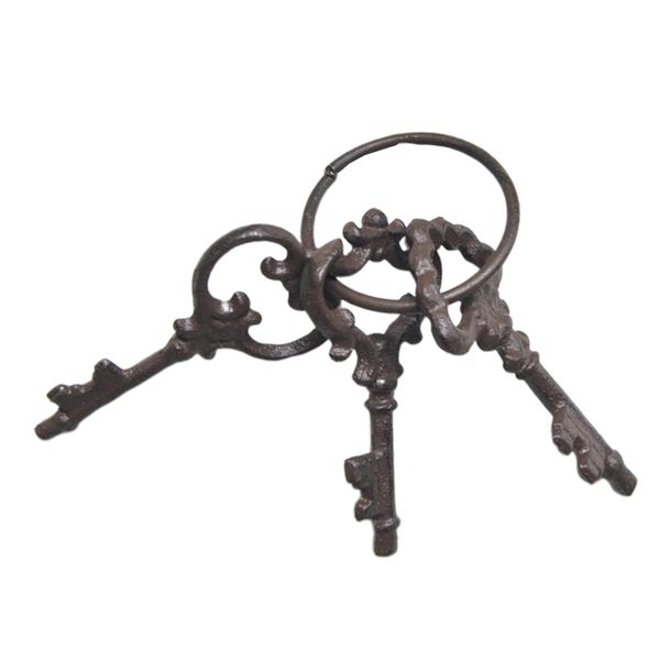 

key ring decorative keychain rustic iron bartools pendant 3 keys/4 keys