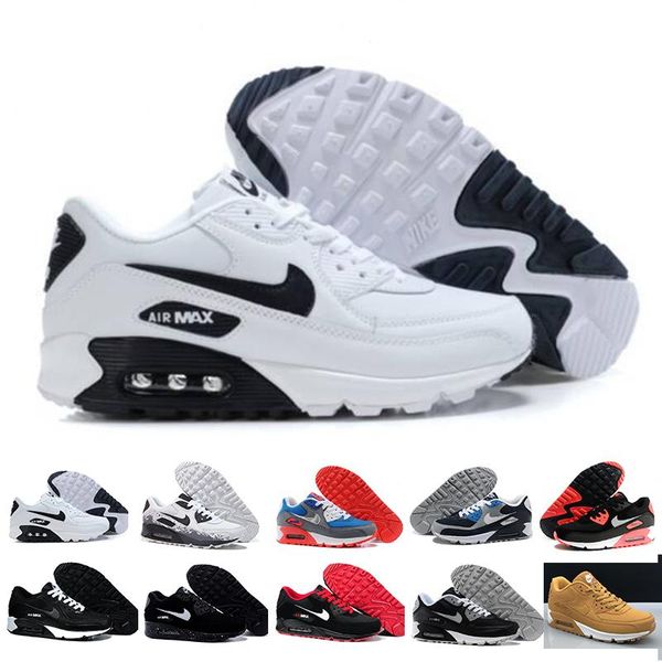 

2017 running shoes cushion 90 kpu mens womens classic 90 casual shoes trainers sneakers man walking sports tennis shoe hact, Black