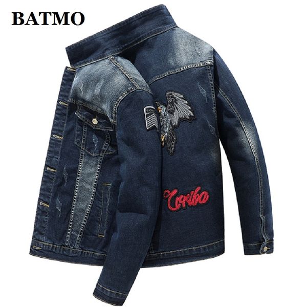 

batmo 2020 новых прибытия высокого качества джинсовой куртки мужчины, мужские случайные куртки, плюс размер m-xxxl 18666, Black;brown