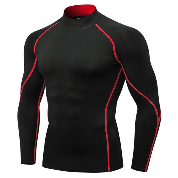 

vertvie man compression tights leggings men's sports suit jogging suits gym training t-shirt rash guard compression cothing, Black;blue
