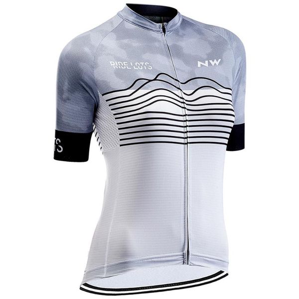 

nw women 2020 new cycling jersey wear racing short sleeve cycle clothes mtb bike shirt northwave jersey, Black;red