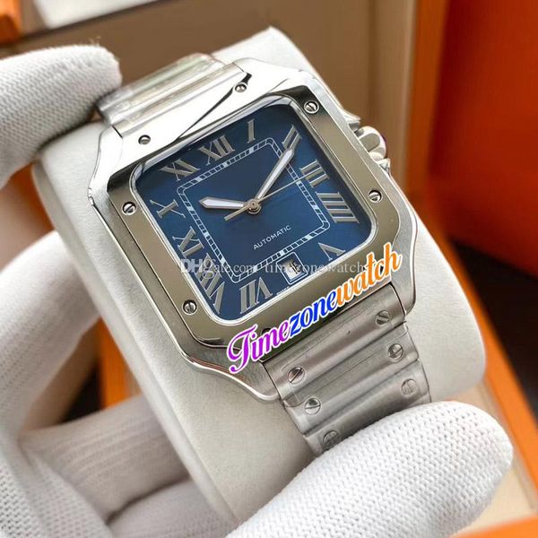 

new twf v12 wssa0030 a23j automatic mens watch d-blue dial white roman markers sapphire stainless steel bracelet timezonewatch e187b2, Slivery;brown