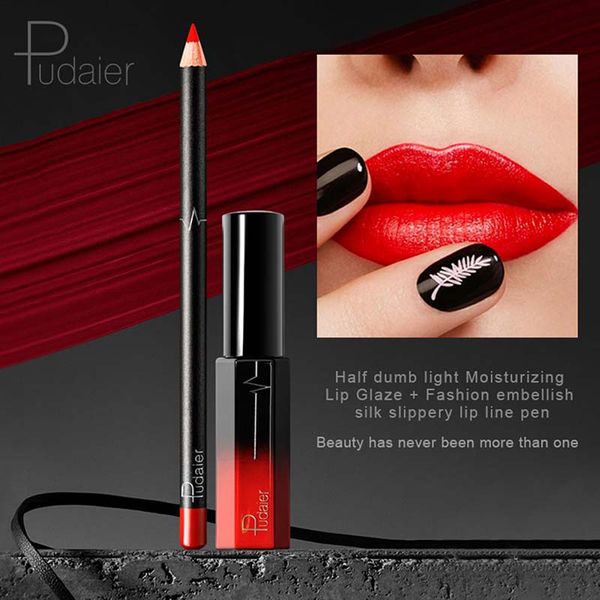 

36 color matte lip gloss lip liner matte lipstick pen natural long-lasting makeup easy to apply multipurpose