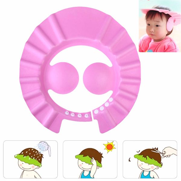 

children shampoo soft adjustable baby bath shower cap shampooing for kids head to baby shower hat child bathing cap bath cap