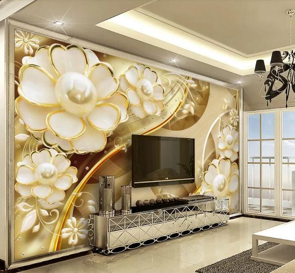 

jewelry flower tv background wall mural 3d wallpaper 3d wall papers for tv backdrop