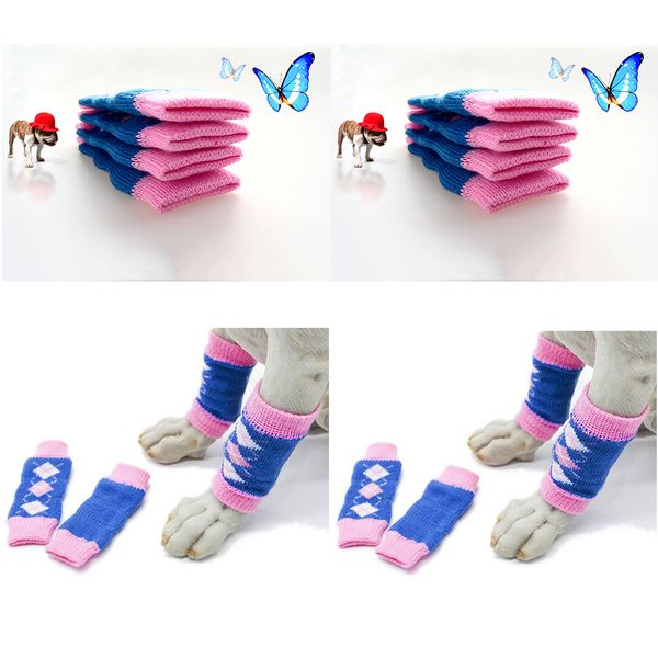 

8pcs/set dog leg socks leg warmers protector, puppy legs brace wraps