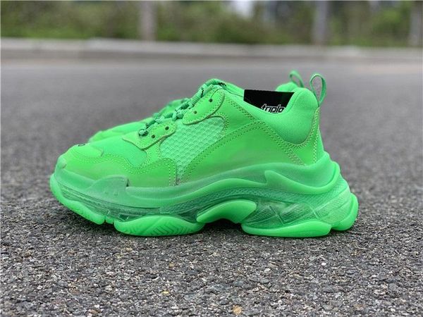 

paris triple-s 17fw crystal bottom authentic luxury dad shoes platform designer sneakers for mens women vintage kanye old grandpa trainer