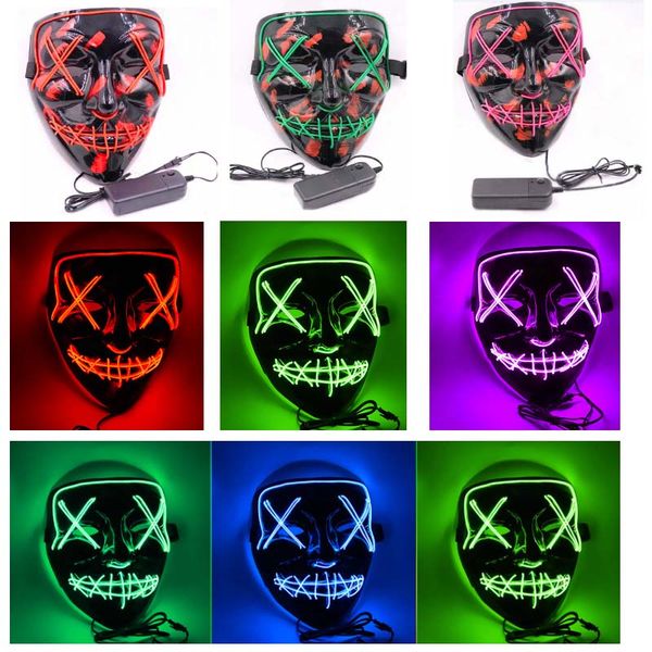 

halloween mask led light up funny masks el wire the ghost with blood election year great festival cosplay costume party mask xd21428