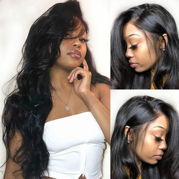 

360 lace frontal wig pre plucked with baby hair brazilian body wave wig lace front human hair wigs for black women remy hair
