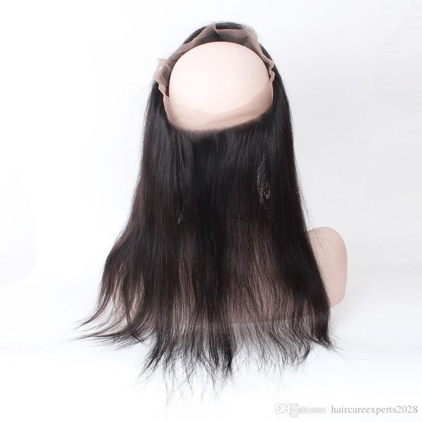 

360 кружева фронтальная закрытие бразильского виргинские волосы естественного волосяного покрова кружева группа фронтальная закрытие с ребен, Black