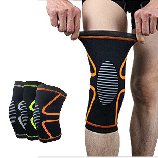 

1pair training elastic compression knee support adjust knee pads brace kneepad sports volleyball basketball safety guard strap, Black;gray