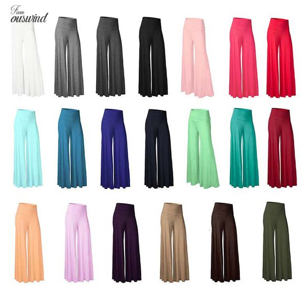 

summer palazzo winter pants 2019 for wide leg pants high waist flare trousers women pants plus big size pantalon femme, Black;white