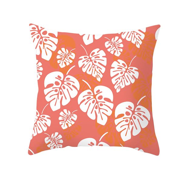 

45*45cm living coral cushion cover polyester pillowcase sofa waist throw home bedroom sofa decor cojines decorativos para