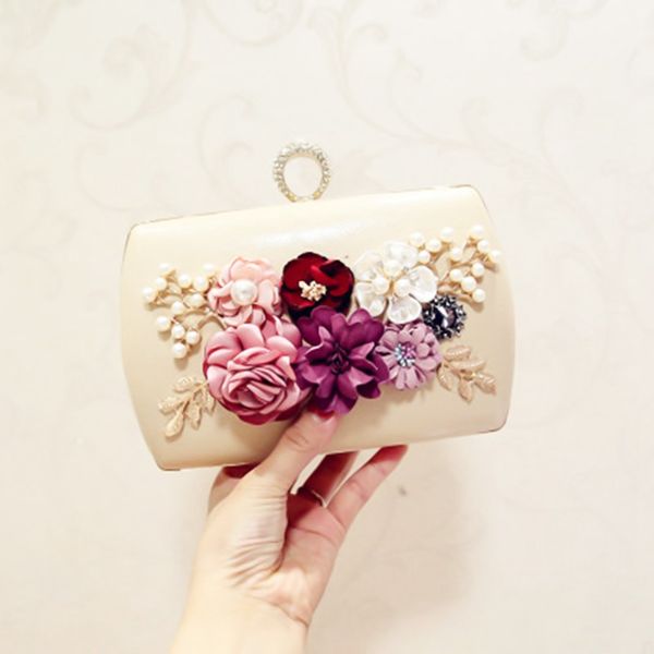 

3d ручной работы цветы сумочка ужин клатч кошелек сумка роскошные свадебные платья невесты сумка цепи плечо челнок новое прибытие