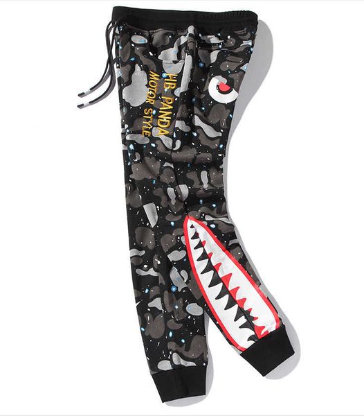 

2020 mens jogger pants fashion summer sports loose pants with printed quality mens pants plus size s-5xl yf20497, Black