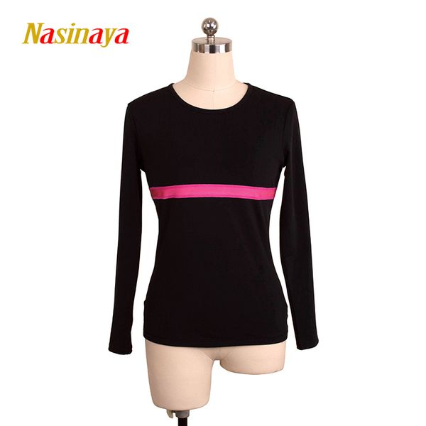 

customized figure skating t shirt for girl women training competition patinaje ice skating gymnastics warm fleece 10