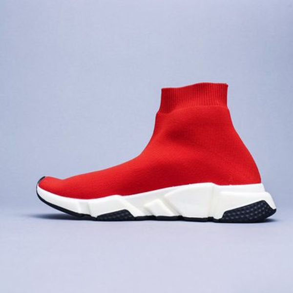 

men designer shoes paris famous designer sneakers with white texture sole designer sock speed shoes for women size 35-46 t07, Black