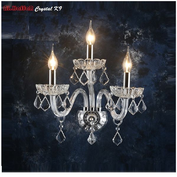 

luxury wall sconce lighting european-style wall lights lamp bedside lamp crystal sconce bedroom stairs living room