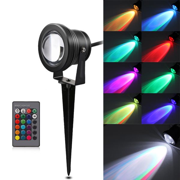 

rgb led lawn lamps outdoor lighting led garden light 10w lawn lamp waterproof 12v landscape rgb warm white green spike spot lights
