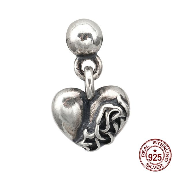 

100% 925 sterling silver stud earring personality fashion retro punk style letters heart shape to send gifts for lovers 2018 hot