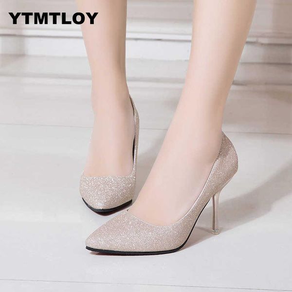 

sequins pointed toe shoes women pumps woman luxury bling high heels female ladies party wedding golden gold heel 2019, Black