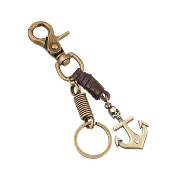 

new fashion keychain anchor sea pendants diy men jewelry car key chain ring holder souvenir for gift p144, Silver