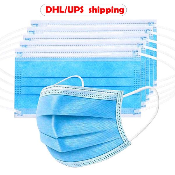 

dhl shipping 3 layers dustproof face mask disposable mask facial protective cover masks set anti-dust mask non-woven soft breathable