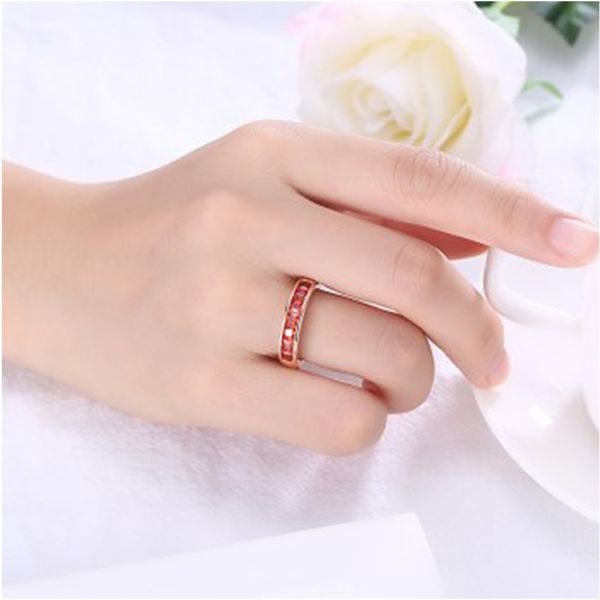 

gifts for the new year brass-plated champagne ring six color half circle zircon rings rings for women egirl fashion jewelry, Slivery;golden