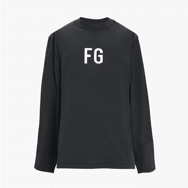 

19SS FEAR OF GOD Футболка с длинным рукавом 'FG'TEE FG' Jerry FG Футболка с принтом и буквами повс